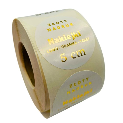 ZŁOTY NADRUK 5cm - ZŁOCONE Złote naklejki foliowe z logo .jpg