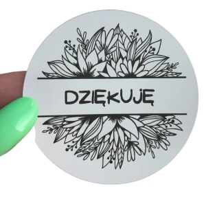 NAKLEJKA ozdobna DZIĘKUJĘ