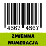 Etykiety z kodem kreskowym 50x40mm - zmienna numeracja