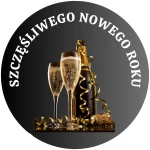 Naklejki SZCZĘŚLIWEGO NOWEGO ROKU - naklejka na Sylwester