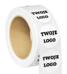  TWOJE WŁASNE LOGO - Naklejki 4cm (czarny nadruk)