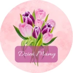 Naklejki na DZIEŃ MAMY - Naklejki na prezent z okazji dnia matki - tulipany