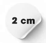 TWOJE WŁASNE LOGO - Naklejki 2cm (czarny nadruk)
