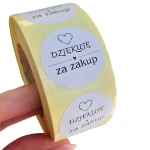 małe NAKLEJKI na paczki - Dziękuję za zakup - 3 cm/200szt
