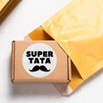Naklejki na DZIEŃ TATY - Super tata - Naklejka z wąsem na DZIEŃ OJCA