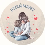 Okrągłe naklejki na DZIEŃ MAMY