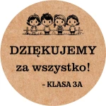 Dziękujemy za wszystko, klasa - DZIEŃ NAUCZYCIELA, zakończenie roku szkolnego - Naklejki EKO KRAFT 5cm