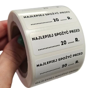 Naklejki NAJLEPIEJ SPOŻYĆ PRZED - Etykiety foliowe 40x15mm