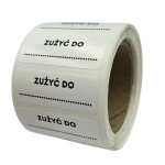 Naklejki z napisem ZUŻYĆ DO - Etykiety foliowe 40x15mm