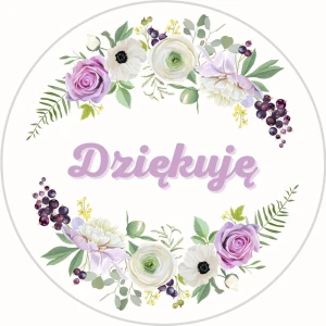 Naklejki z napisem DZIEKUJĘ