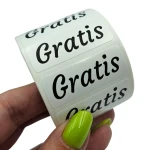 Gratis - Naklejki foliowe -  Etykiety 40x15mm