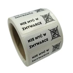 Naklejki NIE MYĆ W ZMYWARCE - Etykiety foliowe 40x15mm