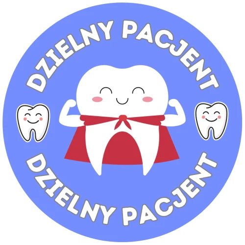 Naklejki DZIELNY PACJENT - Uśmiechnięty Ząb - dentysta, stomatolog.jpg