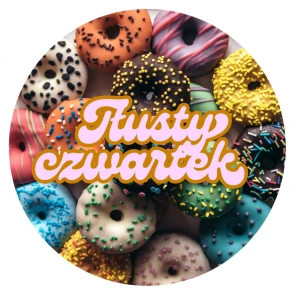 Naklejki TŁUSTY CZWARTEK - Kolorowe Etykiety z Pączkami