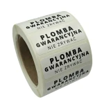 PLOMBA GWARANCYJNA nie zrywać - etykiety 40x15mm - naklejki, plomby