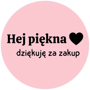Hej piękna dziękuję za zakup - Małe różowe naklejki na paczki - 3cm/200szt